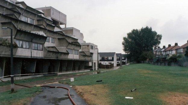 Grass verge where PC Blakelock was attacked