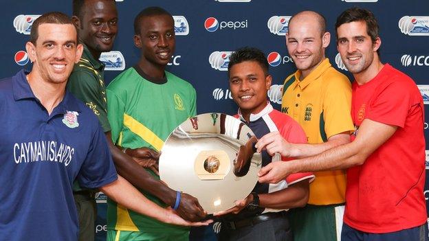 Team Captains with the trophy (L-R) Ronalds Ebanks, Adekunle Adegbola, Hamisi Abdallah, Ahmad Faiz Mohammad Noor, Jamie Nussbaumer and Peter Gough