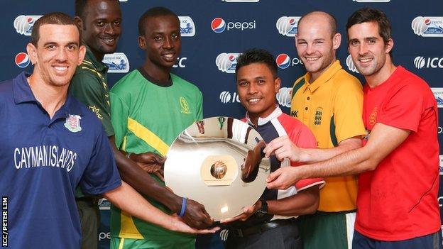 Team Captains with the trophy (L-R) Ronalds Ebanks, Adekunle Adegbola, Hamisi Abdallah, Ahmad Faiz Mohammad Noor, Jamie Nussbaumer and Peter Gough