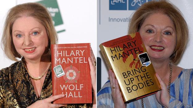 Hilary Mantel in 2009 and 2012