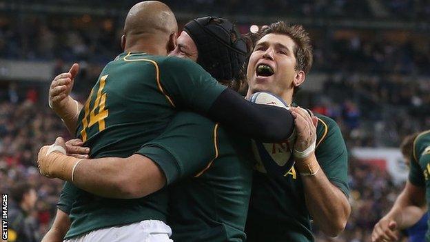 South Africa celebrate