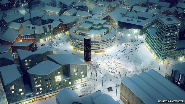 Sketch of the new square