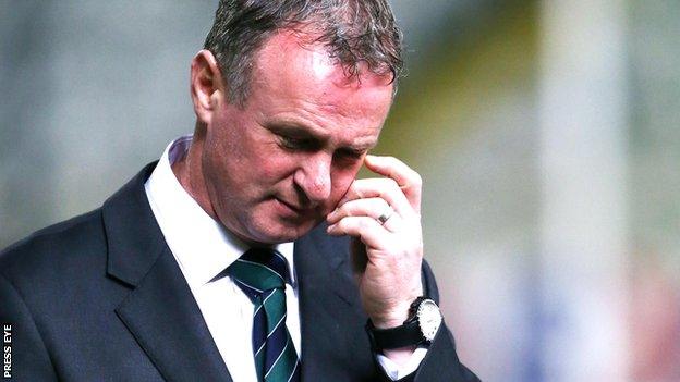 NI boss O'Neill at the Nicosia friendly