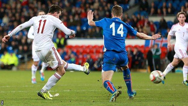 Gareth Bale scores for Wales