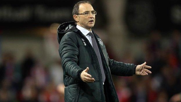 Republic of Ireland boss Martin O'Neill watches as his side lose their way in the defeat by Serbia