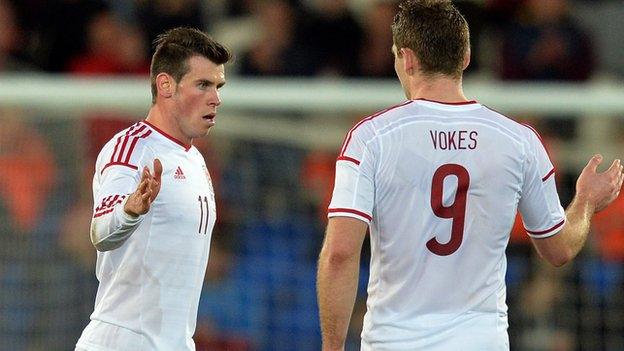 Gareth Bale celebrates v Iceland