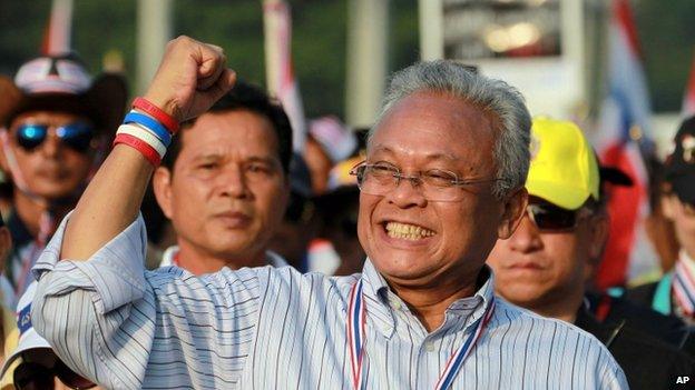 File photo of Thai protest leader Suthep Thaugsuban in Thailand