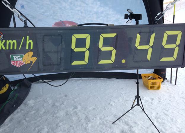 Board shows speed of skiers