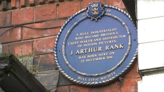 J Arthur Rank blue plaque