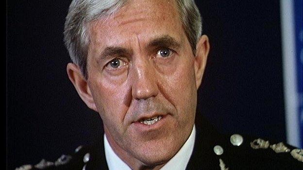 Sir Paul Condon, Chief Commissioner of the Metropolitan Police force