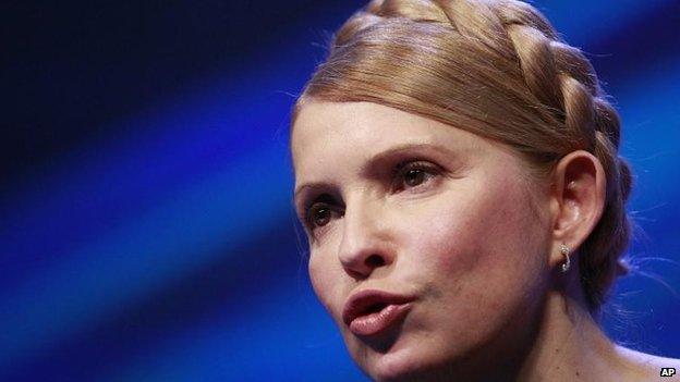 Ukrainian former premier Yulia Tymoshenko in Dublin, 6 March