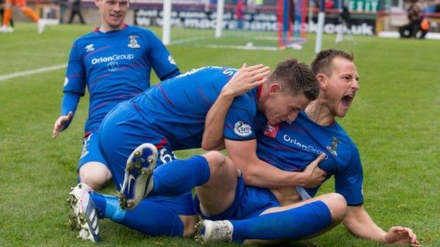 Inverness Caledonian Thistle players