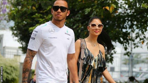 Lewis Hamilton and Nicole Scherzinger