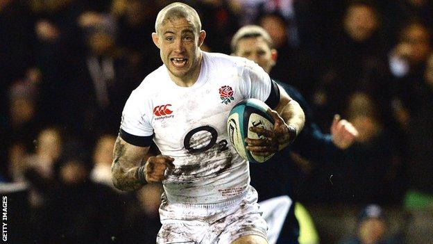 England full-back Mike Brown in action in this year's Six Nations