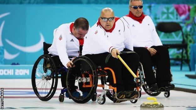 The GB wheelchair curling team