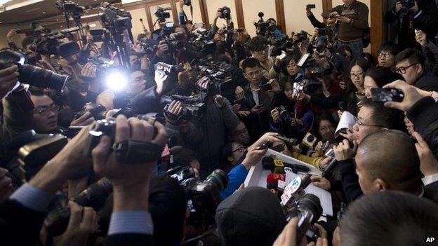 Media coverage in Beijing, 8 March