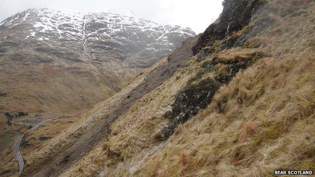 A83 landslide