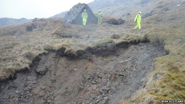 A83 landslide