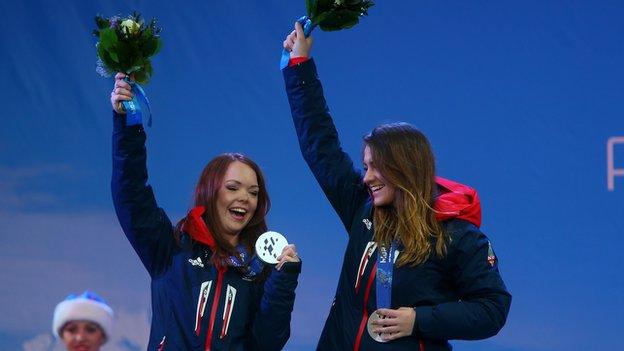 Jade Etherington and guide Caroline Powell