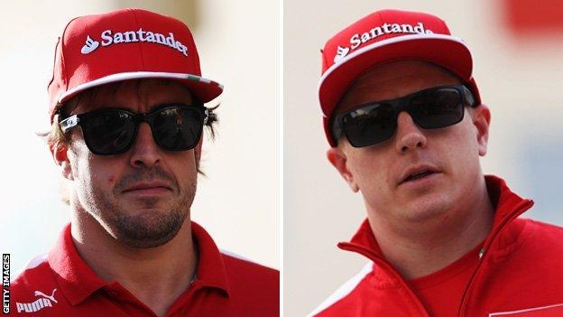 Fernando Alonso and Kimi Raikkonen