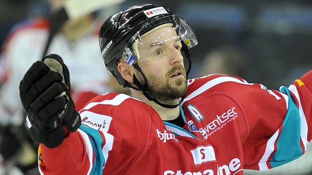 Colin Shields scored two for the Belfast Giants against Sheffield Steelers