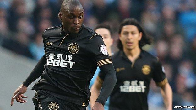 Wigan footballer Marc-Antoine Fortune