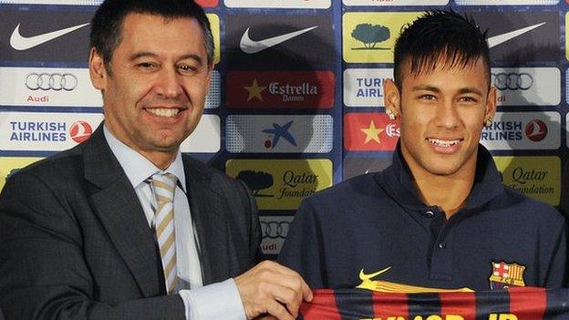 Josep Maria Bartomeu and Neymar