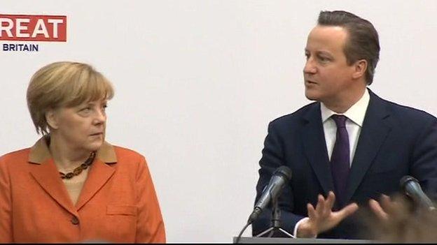 Angela Merkel and David Cameron