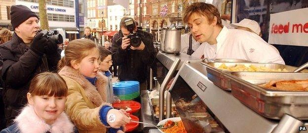 TV chef Jamie Oliver raised the political profile of school meals in his Channel 4 series back in 2005