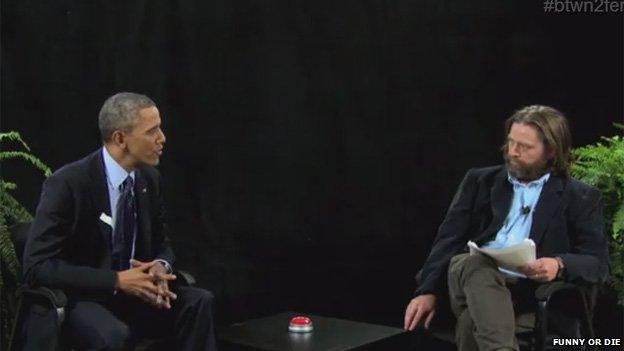 Barack Obama and Zack Galifianakis on Between Two Ferns