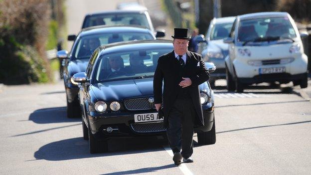 Funeral cortege for Eliza-Mae Mullane