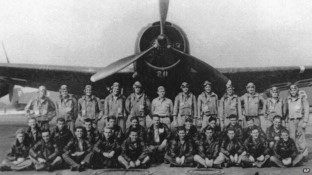 Crew members who flew on the Flight 19 mission in 1945