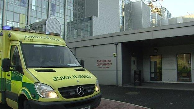 A&E entrance at Belfast's Royal Victoria Hospital