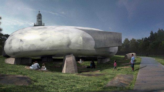 An artist's impression of Smiljan Radic's Pavilion structure