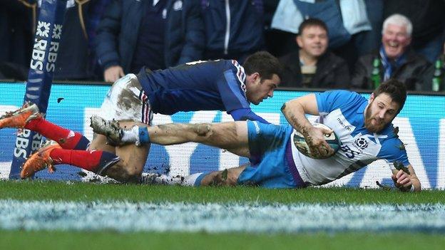 Scotland's Tommy Seymour (right) is an injury concern