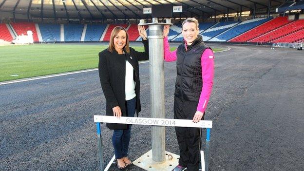 Jessica Ennis and Eilidh Child at Hampden