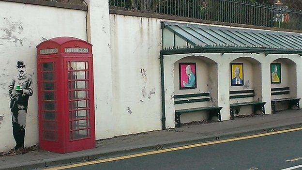 Street art paying tribute to Sir Edward Elgar