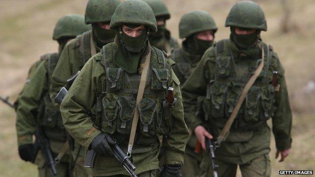 Unidentified soldiers in Crimean, 3 March 2014