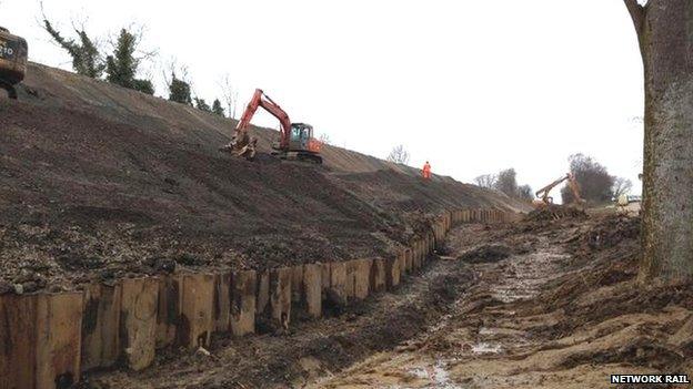 Landslip at Whatlington