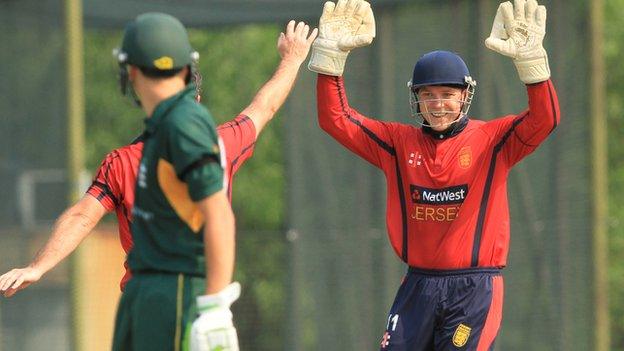 Ed Farley celebrates