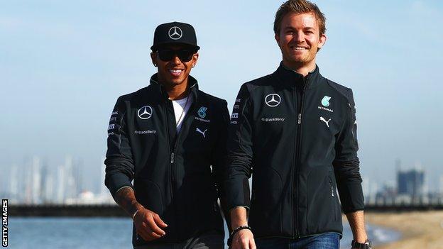 Lewis Hamilton and Nico Rosberg