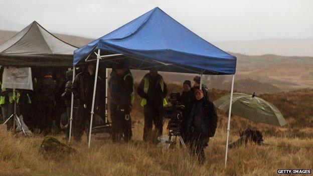 Under the Skin film set