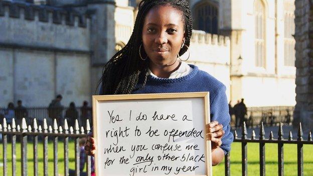 Student in I Too Am Oxford campaign