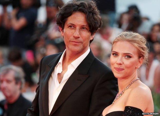Jonathan Glazer and Scarlett Johansson at the Venice Film Festival
