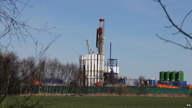 Fracking test site at Barton Moss, Manchester