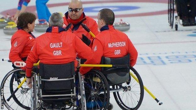 GB wheelchair curling team