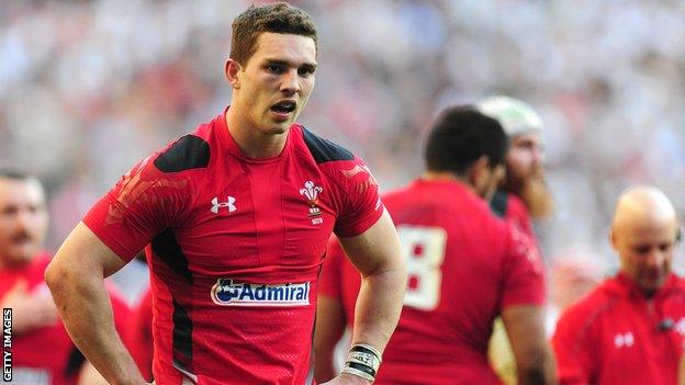 Wales wing George North looks disheartened during the loss to England