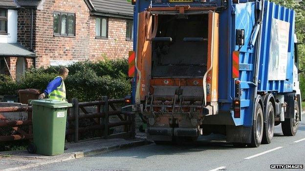 Binmen collecting rubbish