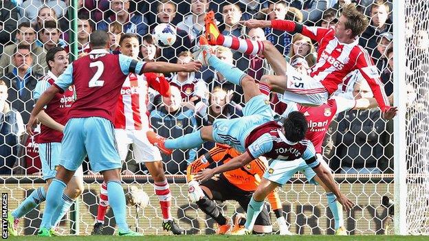 Stoke's equaliser against West Ham