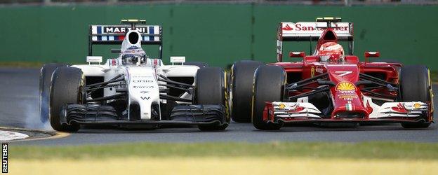 Valtteri Bottas (left) and Kimi Raikkonen